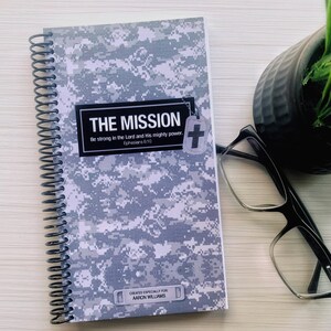 Gift for deployed / Personalized Prayer Journal / Military Gift - Gray Camo