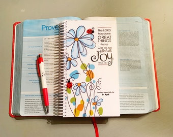 Bible study notes journal Filled With Joy Prayer Journal / Personalized Journal