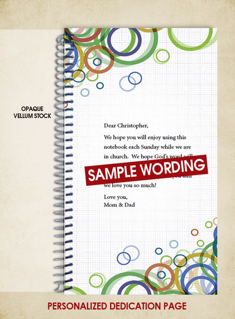Personalized Sermon Notes Notebook for Boys: Durable Kids Journal - Etsy
