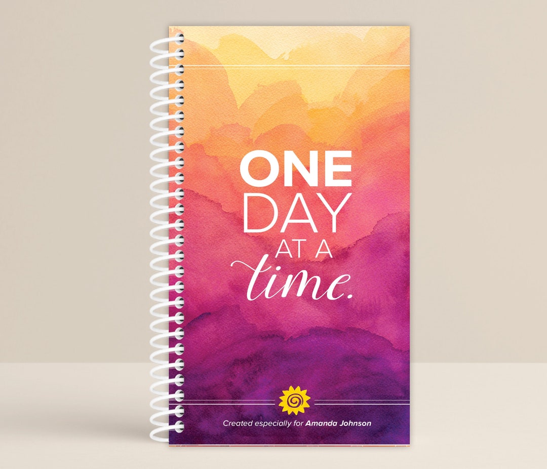 One Day at a Time Journal / Prayer Journal / Personalized Notebook / AA