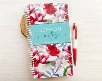 Sermon Notes Botanical Teal Journal