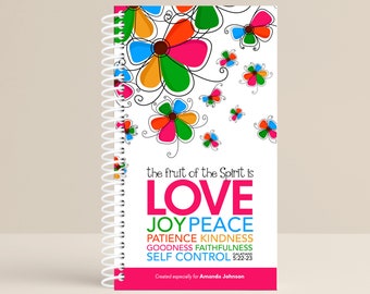 Personalized Prayer Journal \ Fruit of the Spirit Brights