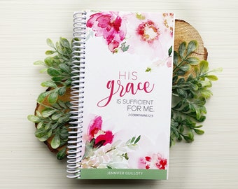 Prayer Journal His Grace Personalized / His Grace is sufficient for me / Personalized Journal