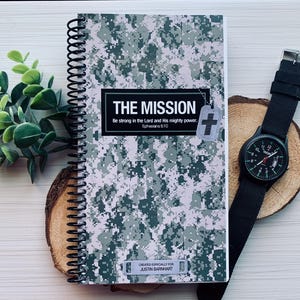 Camo Green Notebook / Gift for Soldier / Personalized Prayer Journal