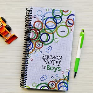 Notas de sermones para niños / Notas de adoración para niños / Cuaderno para niños / Diario para niños / Cuaderno de sermones premium
