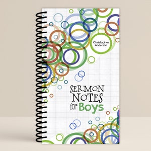 Sermon Notes for Boys / Worship Notes for Kids / Children's notebook / Kids journal/ Premium Sermon Notebook image 1