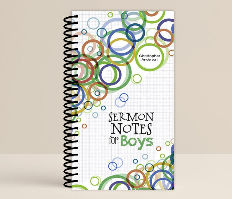 Sermon Notes for Boys / Worship Notes for Kids / Children's notebook / Kids journal/ Premium Sermon Notebook image 1