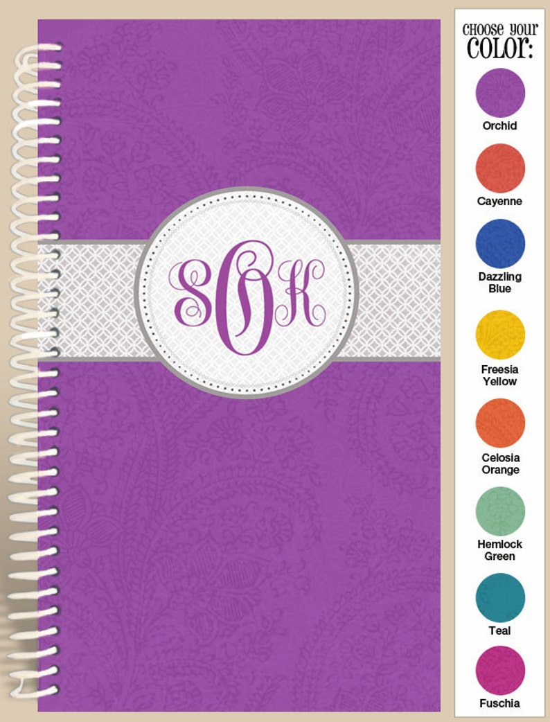 Monogram Journal / Prayer Journal / Lined Notebook / Personalized Journal image 1