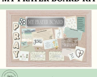 Prayer Board | Prayer Board Kit Printable | Christian Prayer Board | Printable Prayer Boards | Prayer Board Christian | Vision Board Kit