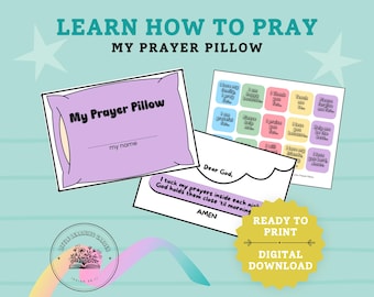 Kids Prayer Pillow Activity Sunday School Prayer Craft Kid Bible Study Activities Christian Bible Printable Activity Prayer Craft Printable