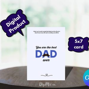 Jij bent de beste vader ooit | Digitale Vaderdagkaart | Modern minimalistisch afdrukbaar | Cadeau-idee voor Vaderdag | Schoon minimaal ontwerp