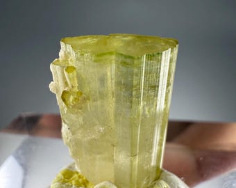 Leaf Green Tourmaline on Feldspar From Skardu Pakistan. 155 CT