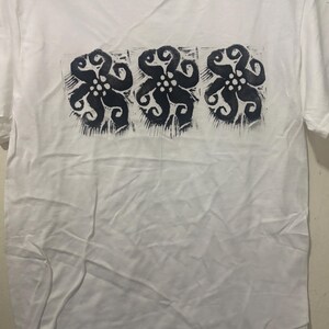 cosmic flower 2 trio white tshirt