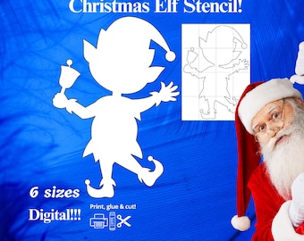 Life Size Christmas Elf Stencil | Yard Art DIY Pattern (svg, png, pdf)