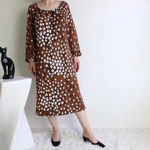 Vintage 1970s Dress Print Womens Medium image 8