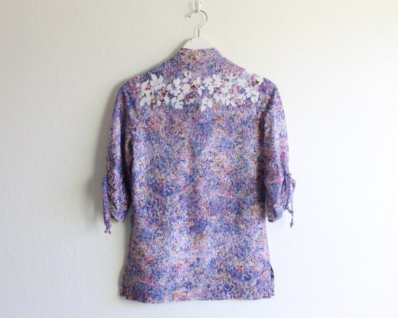 Vintage 1970s Blouse Womens Top Small - image 5