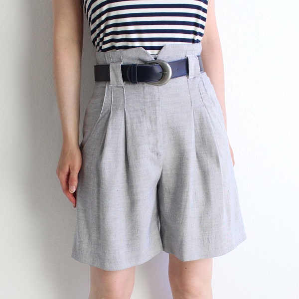 Vintage 1990s Shorts Belted High Waist Womens XS