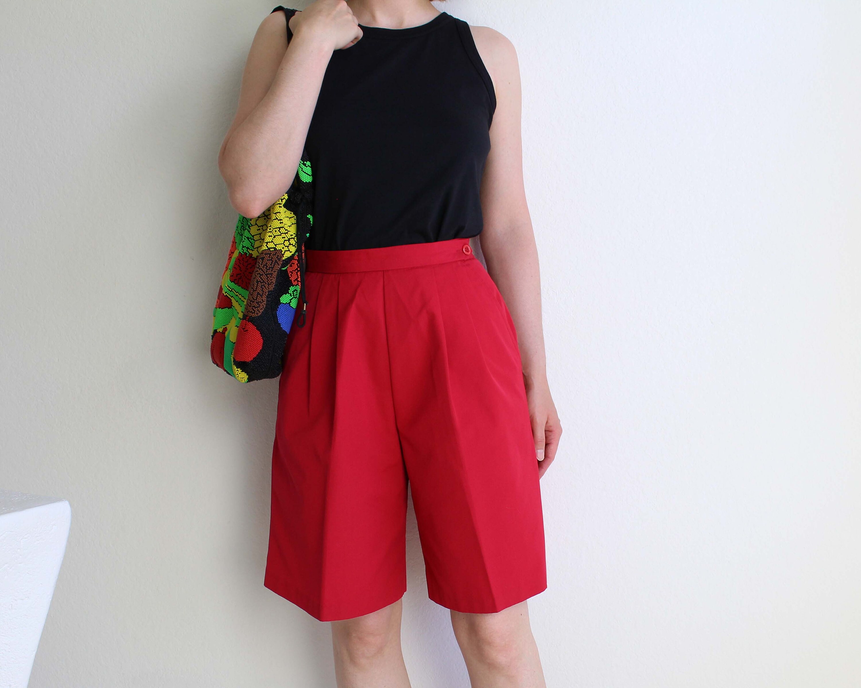 Vintage Red Shorts Trouser Shorts High 