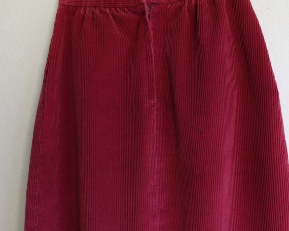 Vintage 1980s Pink Skirt Corduroy Womens Small - image 9