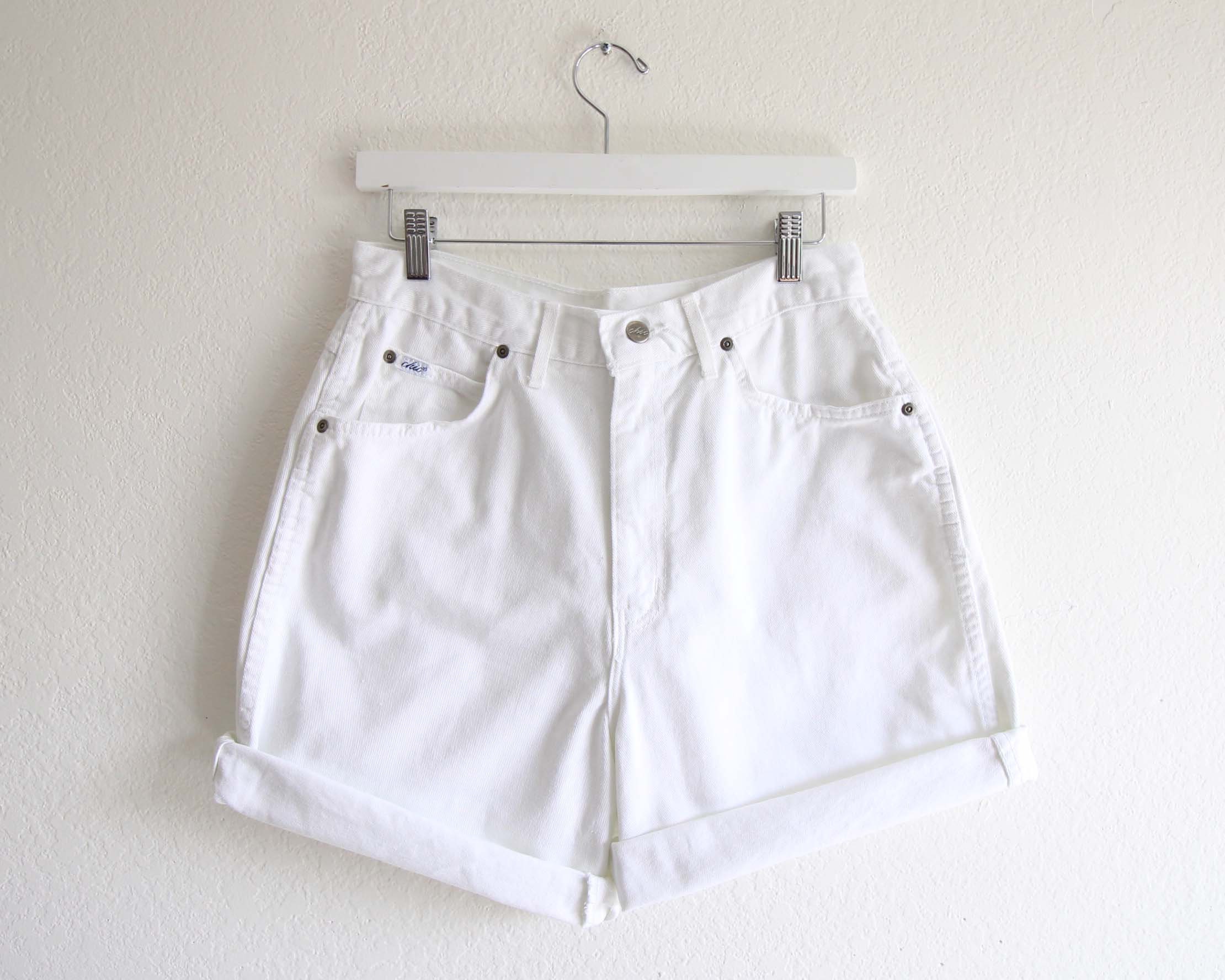 Vintage White Denim Shorts Womens Jean 