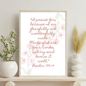 Christian Nursery Print Digital Bible Verse Decor Psalm Scripture Print Baby Room Wall Art Printable Christian Nursery Decor Kids Wall Art