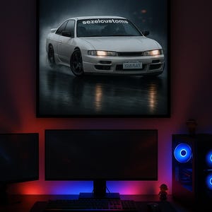 Custom Car Portrait | Realistic Car Modification Art, Personalized Tuning (Bodykit, Wheels, Color, Plate) | Before-After Digital Drawing