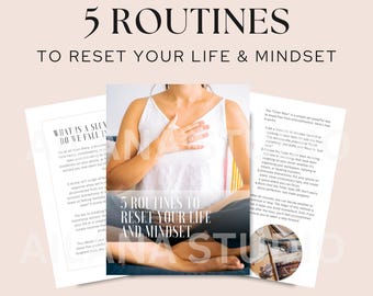Mental Health Reset Workbook: Anxiety & Productivity Journal (Digital PDF Downloadable