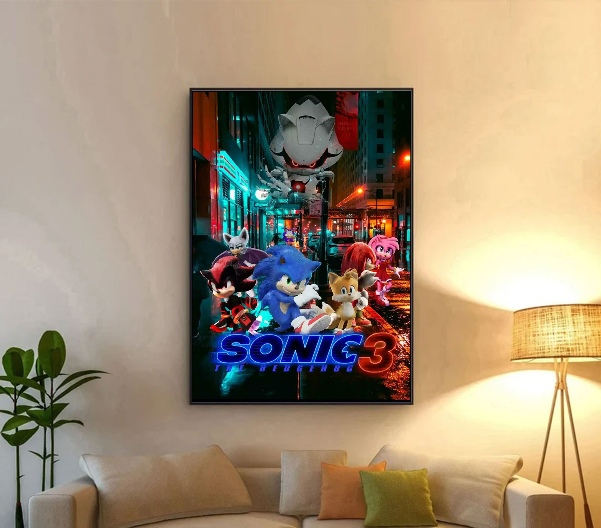 Sonic The Hedgehog 3 Poster, Sonic The Hedgehog 3 Movie Poster