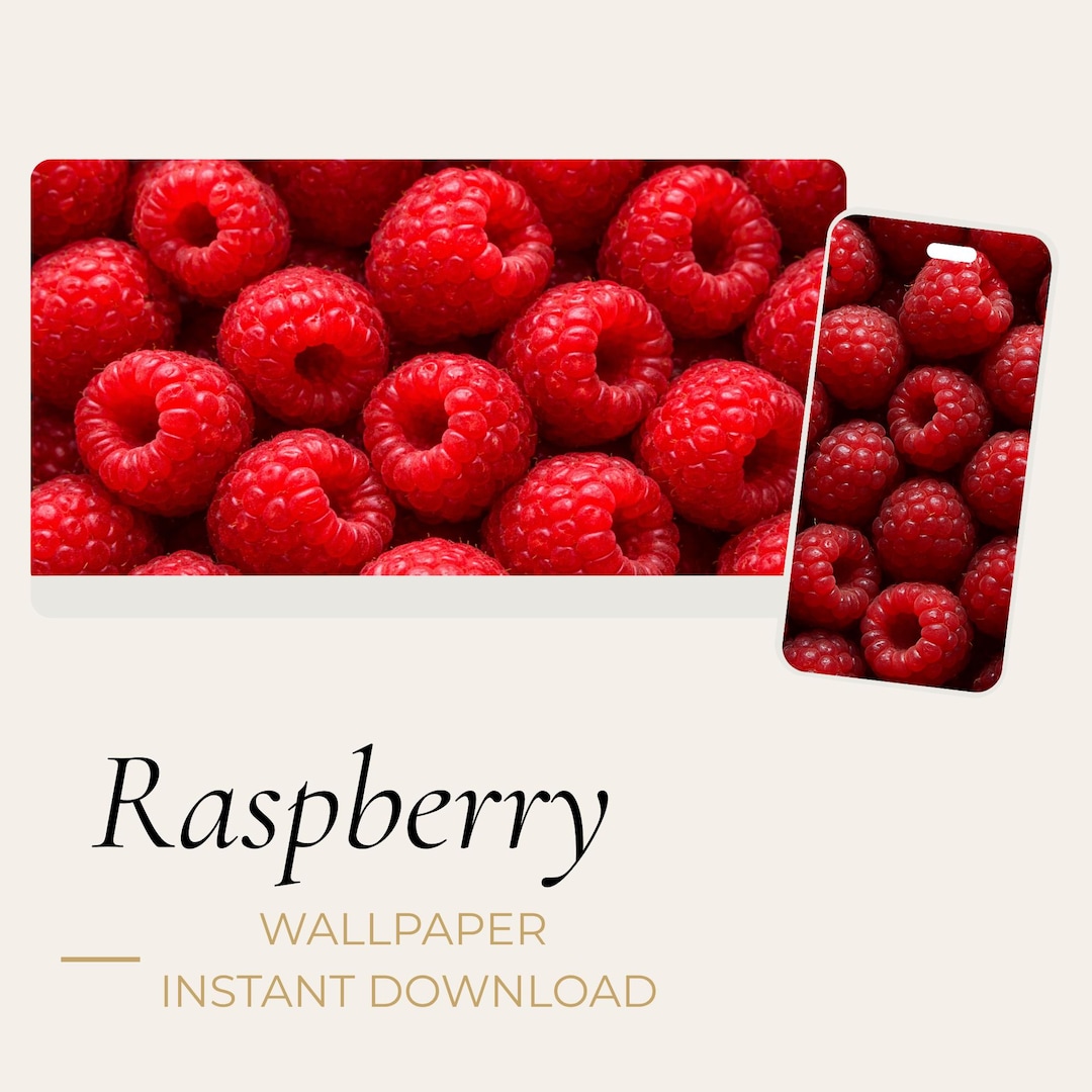 Raspberry Wallpaper 4K Minimalist Fruit Wallpaper Desktop Laptop Phone ...