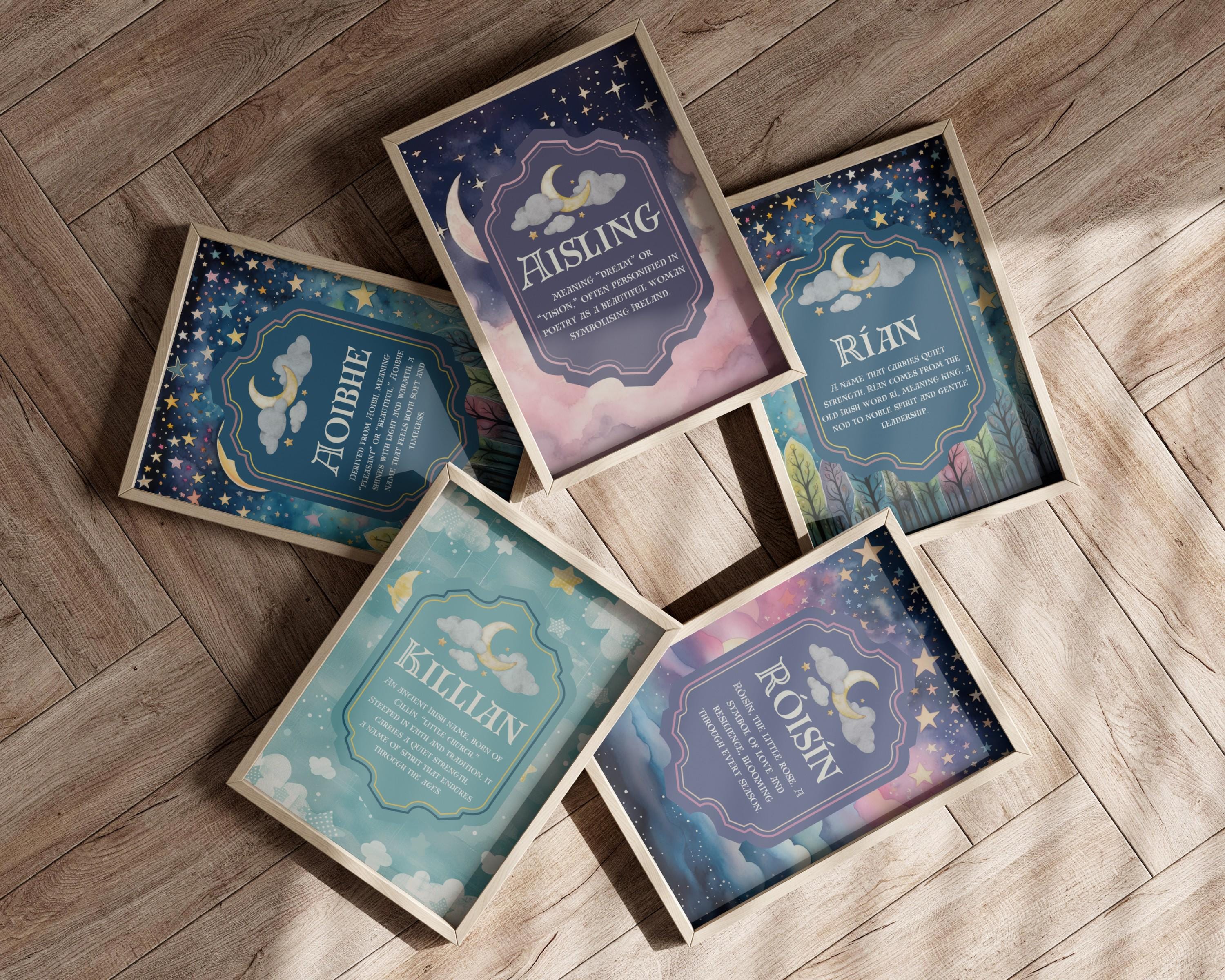 アイルランドの赤ちゃんの名前の意味をパーソナライズしたプリント：ケルト風の子供部屋の装飾 - Etsy 日本, image size:3000x2400