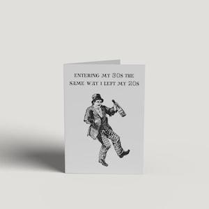 Funny Irish Humour Birthday Card: Handmade Greeting Card
