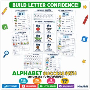 Errorless Alphabet Activities, Adapted Letter Books, Letter Recognition, Special Education, Preschool Kindergarten Printable