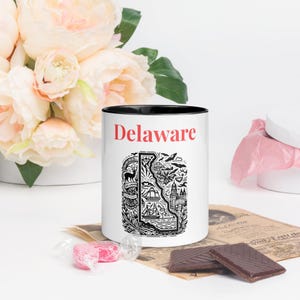 Tasse de l&#39;État du Delaware | Tasse à café vintage avec emblème colonial
