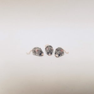 A Set of 3 Tiny Mice for the Dollhouse