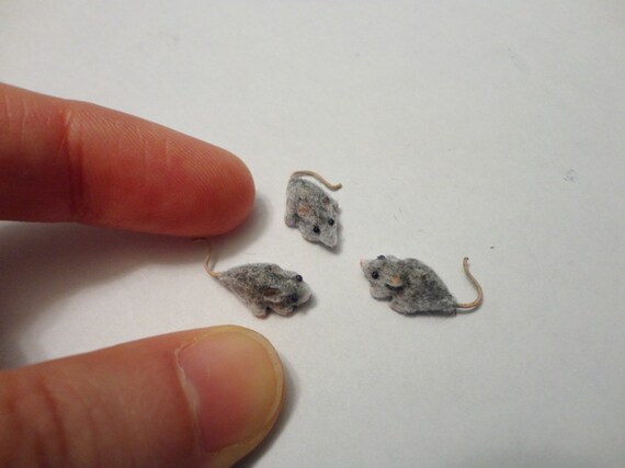 Ready Pick Yours OOAK MINIATURE Micro Mouse Mice Rat HANDMADE Doll House rodent