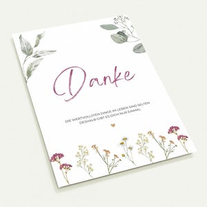 Danke-Postkarten mit floralem Design - Set 10er-Pack - perfekt für alle Anlässe