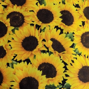 Sunflower Fabric Sunflowers Cotton Material , Timeless Treasures Sewing Supplies Quilting Supplies