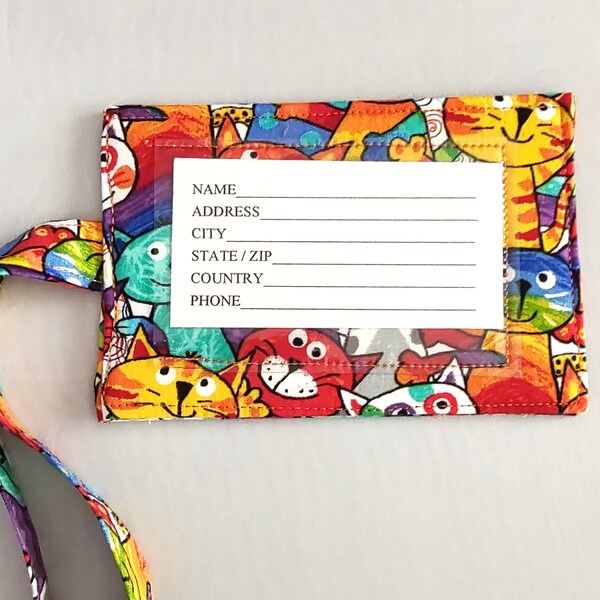 Fabric Luggage Tag Etsy