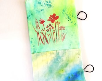 Paint Brush Roll Up Handmade Rollup Hand Painted Fabrics