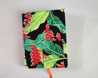 Composition Book Cover:  Floral Fabric Notebook Cover Journal