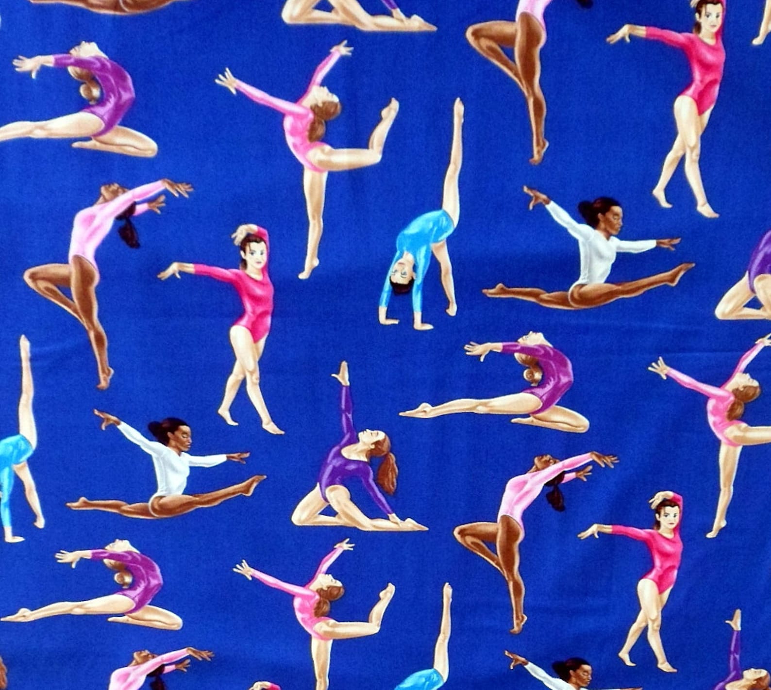 Gymnastics Fabric Cotton Material Timeless Treasures Etsy