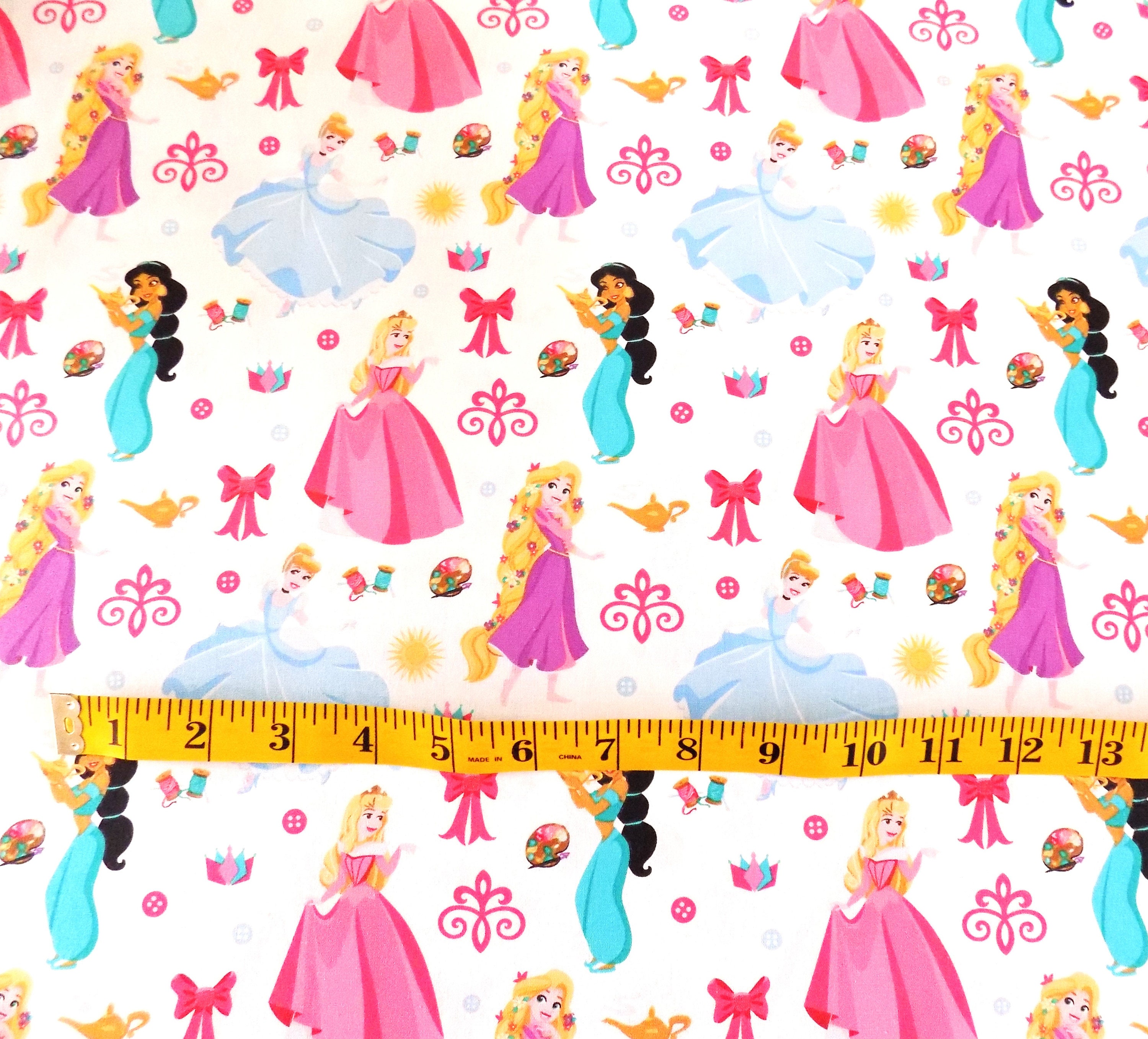 Princess Material Disney Princess Fabric, Cotton Fabric From Spring - Etsy