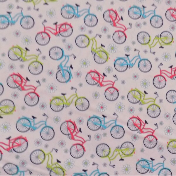 Bicycle Fabric Pink Material from Benartex