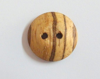 Round Buttons Zebra Wood 5/8" Crochet Supplies Knitting Supplies Needlecraft Supplies