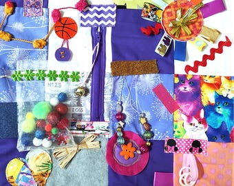 Sensory Blanket: Alzheimer's and Dementia Purple Patchwork Fidget Blanket