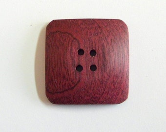 Handmade Buttons 1 Inch Wood Buttons Purple Heart