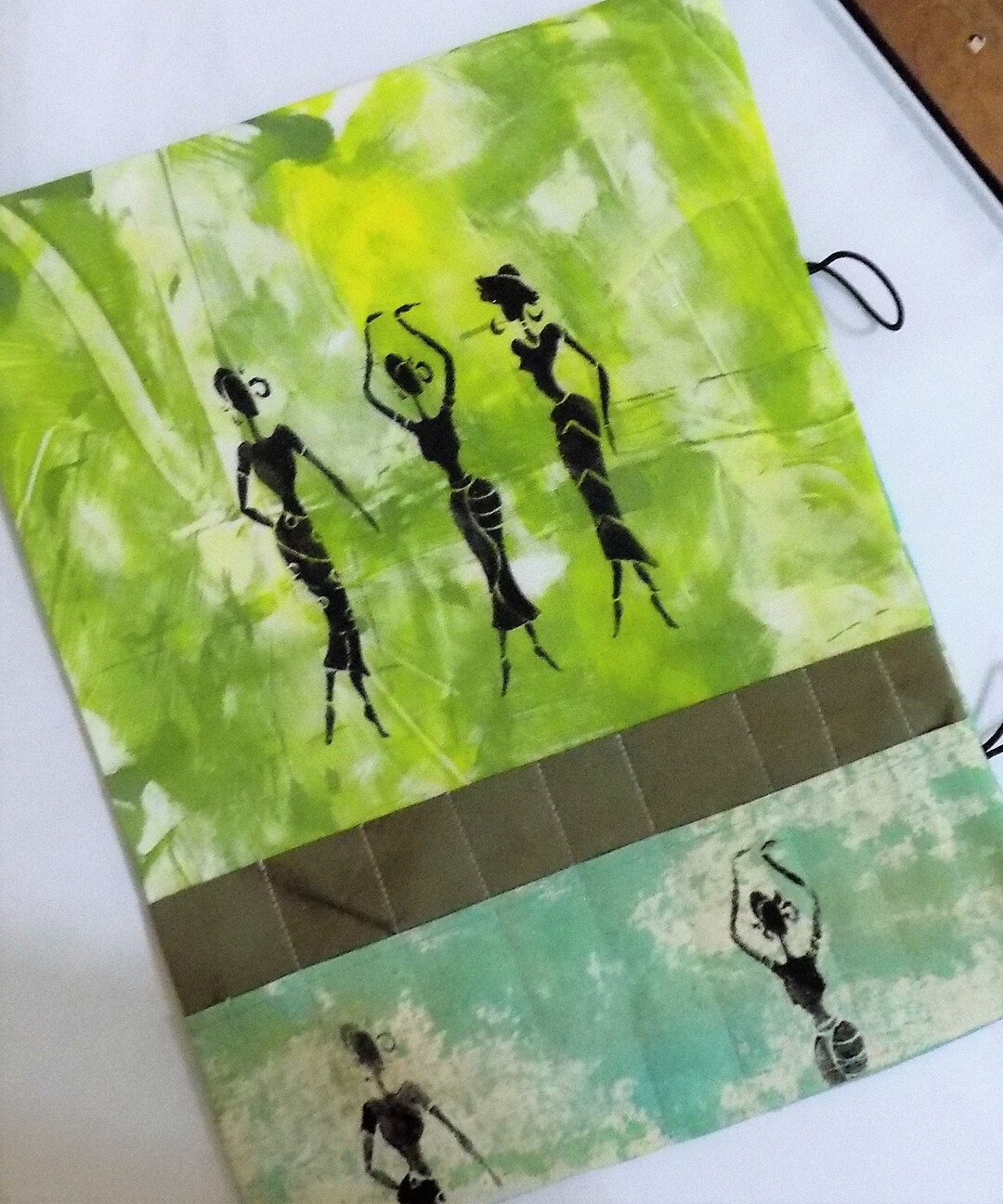 Paint Brush Roll up Hand Painted and Stenciled Fabric Gift for Her Etsy