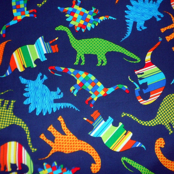 Dinosaur Fabric Boys Fabric Colorful Dinosaurs Sewing Material Quilting Fabric Cotton Fabric Craft Supply Benatrex  Novelty Fabric