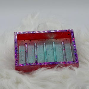 Epoxy resin soap dish – Handmade glitter soap dish, bathroom accessory, decorative soap dish, bathroom gift idea
