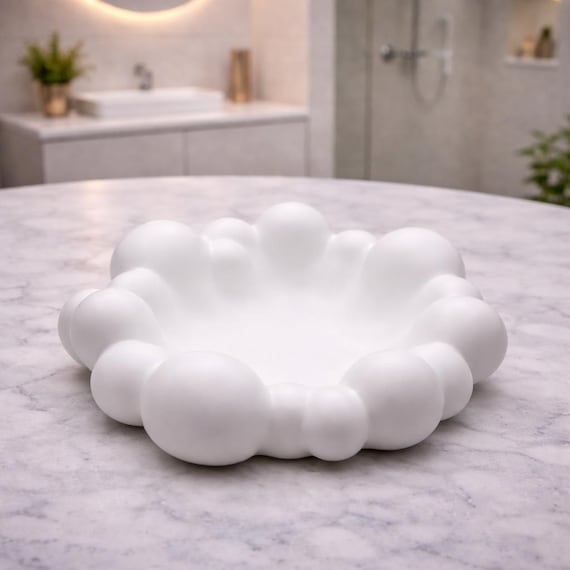 Bubble Schale aus Gießpulver | Dekoschale modern | Handmade Deko | Schmuckschale | Skandi Deko | Geschenkidee